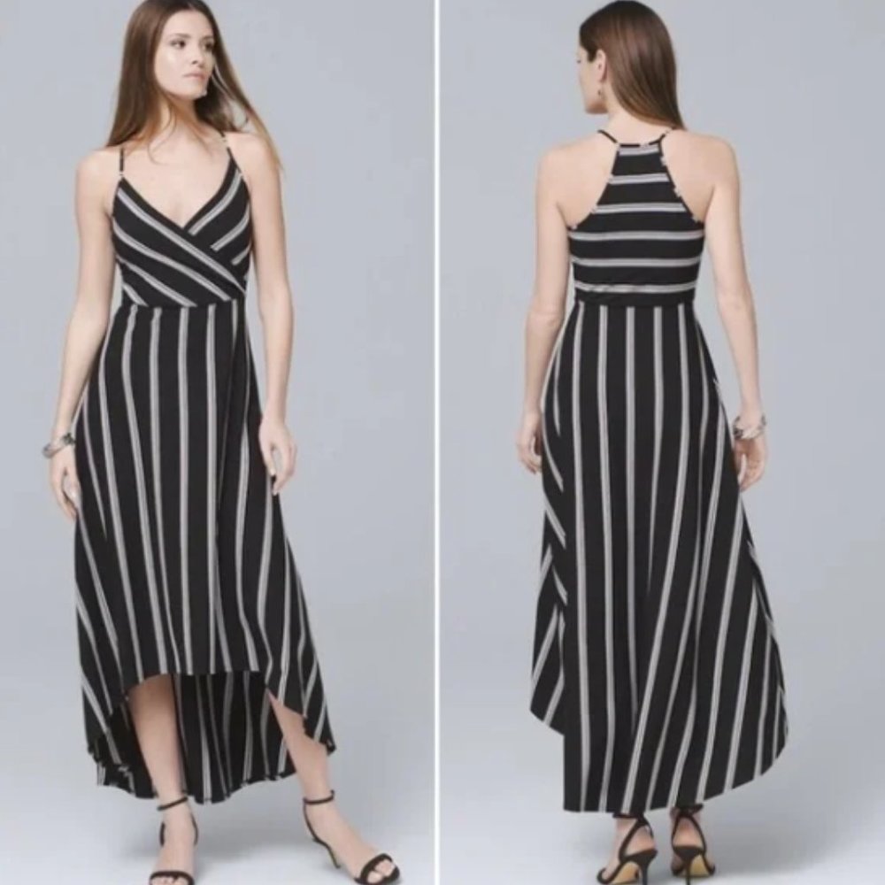 White House Black Market High Low Maxi Dress Size S Petite
